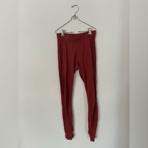 Free People Small Waffle Straight Leg Legging Burnt Orange